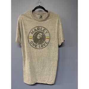Zion Rootswear Bob Marley One Love Graphic T-Shirt Gray XL